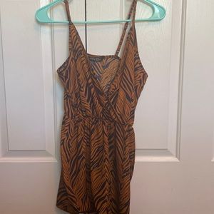 Animal print romper